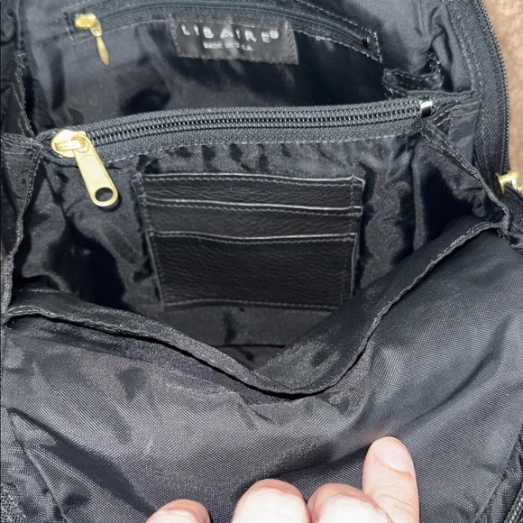 Libaire Vintage Black Pebbled Leather Backpack Made in USA - Picture 8 of 12